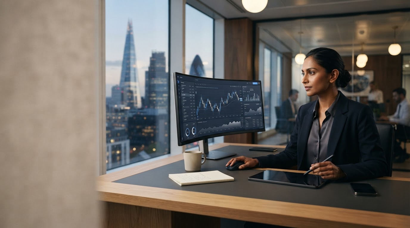 Google Finance Ai data analysis dashboard used to review financial trends